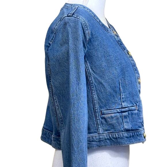 J. Crew Louisa Lady Jacket, blue denim, NWT, polished casual, classic preppy - Picture 2 of 6